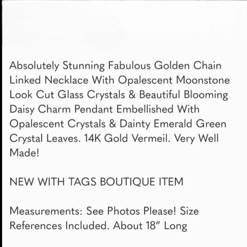 NEW⚜️”Adaline” Opalescent Flower Charm Necklace - Picture 7 of 9